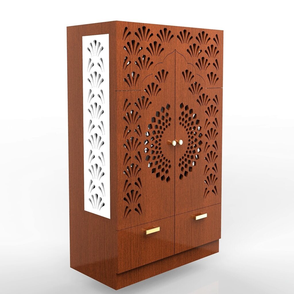 Mandir With Door - Jai Furniture