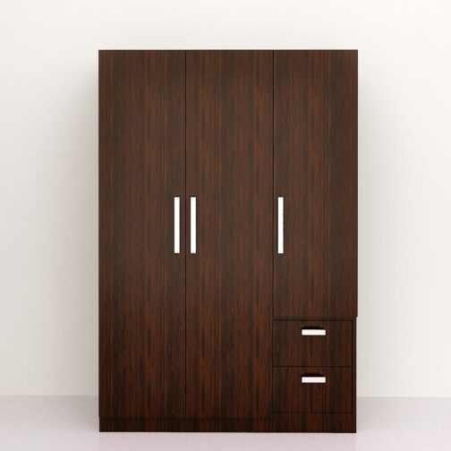 wardrobe triple door dark brown by jai furniture